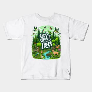 Guardians of the Forest: Save Our Trees Kids T-Shirt